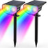 Kyosho Solar Color Spot Lights Outdoor, 9 Lighting Modes Halloween Christmas Lights,