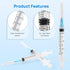 JMU 100pcs Dental Irrigation Syringes 3cc with 23G Blunt Dispensing Needles, Luer Lock Design