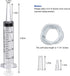 20 Pack 20ml Plastic Syringe Large Syringes Catheter Tip Sterile Individual Wrap with Tip Cap Adapter Soft Tube,Measurement for Scientific Labs,Measuring Liquids,Pet Feeding,Oil or Glue