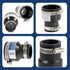 Supply Giant 6I52 Flexible PVC Reducing Coupling, 2.4" x 1.6" Inner Diameter for 2" x 1-1/4 Nominal Pipe, Black
