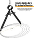 EBOOT Set, 6 Inch 180 Student Geometry Math Metal Drawing Compass and Clear Swing Arm Protractors Degree Math