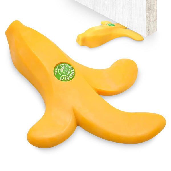 Cute Banana Door Stopper, Decorative Non-Slip Door Stoppers for Home, Office, or Hotel, 7.48" x 5.9" x 1.26"