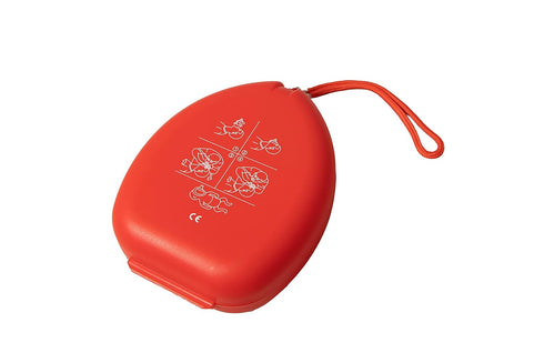 RS-6845-5 Pack 5 6.5x4.8x1.6 inches Primacare of Single Valve CPR Rescue Mask in Red Hard Case, Adult/Child Pocket