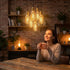 Weyolin T45 Bulb, 40W 2200K Bulb,180 E26 Base,Dimmable Bulb (4-Pack) Amber Glass Edison Incandescent, Ultra Warm White