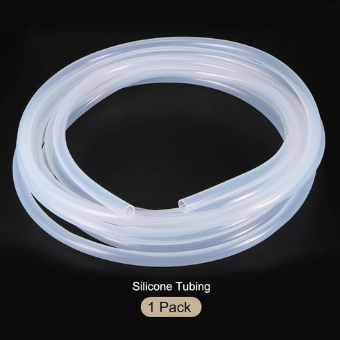 16ft Clear Silicone Tubing 5/8" ID x 3/4" OD, Industrial Plastic Hoses for Pump Siphoning, Draining, Irrigation, Brewing