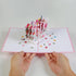 HOMANGA 60th Birthday Pop Up Card - Happy 60th Birthday Greeting Card for Her, Women, Wife, with Blank Note and Envelope