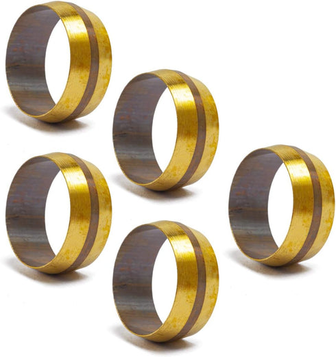 LTWFITTING 7/8-Inch Brass Compression Sleeves - Pack of 50