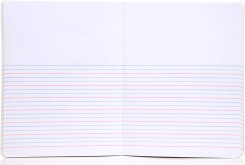 Mintra Office Composition Notebooks, Primary Ruled, 4 Pack, Blue Cover, 80 Sheets, 7.5in x 9.75in, For School, Home,