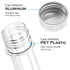 60Pack 45ML Plastic Test Tubes with Caps, Bottles Clear Bath Salt Tubes, Candy Storage Vials for Scientific