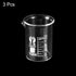 PATIKIL 3Pcs 10ml Low Form Glass Beaker, 3.3 Borosilicate Glass Measuring Cups with Spout for Kitchen Lab