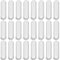 Weewooday 24 Pieces PTFE Magnetic Mixer Stirrer Bar, White Stainless Steel Laboratory Mixing Plate Magnet Stick