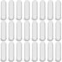 Weewooday 24 Pieces PTFE Magnetic Mixer Stirrer Bar, White Stainless Steel Laboratory Mixing Plate Magnet Stick