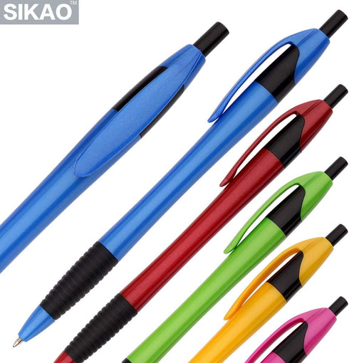 Pens Bulk Gripped Slimster Retractable Ballpoint Pen | Medium Point Black Ink | Smooth Writing Pens for Journaling