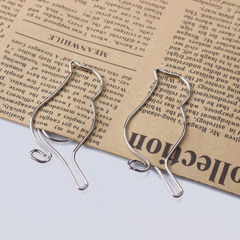 Folder Binder 60pcs Animal Note Documents, Shaped Page Binder, Bird Office Ticket, Decorative Metal Clips