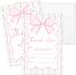 Zyoge Pink Bow Thank You Cards Fill in the Blank with Envelopes for