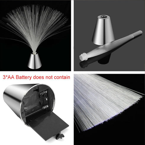 Fiber Optic Lamp, LED Colourful Changing Centerpiece Sensory Multicolor Light Fountain Ice Calming Mood Bedroom