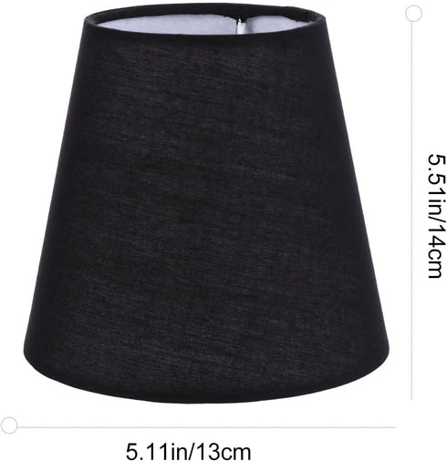 1pc DOITOOL Fabric Lampshade Black Home Decor Black Floor Lamp White Candles Small Lamp Shade Cloth Lamp Shades