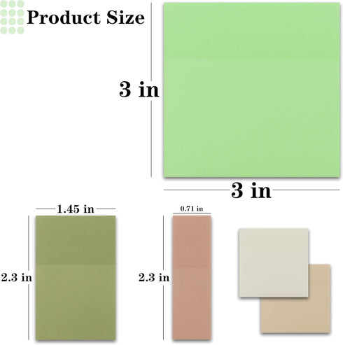 Translucent Sticky Notes 3"x3" - Cute Clear Transparent Page Flags for Planner Accessories and Office Supplies