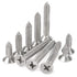 100pcs M4x14mm Stainless Flat Head Phillips Self-Tapping Wood Screws, 18-8 (304) Stainless Steel