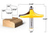 YONICO 3-1/8-Inch Diameter Table Edge Thumbnail and Handrail Router Bits, 1/2-Inch Shank, Model 13143