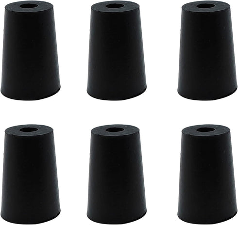 PENCK 6pcs Rubber Stopper with Hole, Tapered Plug for 13mm to 17mm Test Tubes