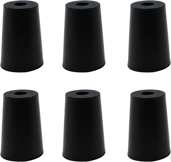 PENCK 6pcs Rubber Stopper with Hole, Tapered Plug for 13mm to 17mm Test Tubes