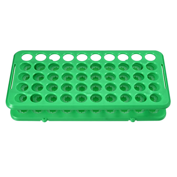 YOKIVE Polypropylene Test Tube Rack Holder, Great for 18mm Lab Test Tube, Green, 50-Sockets