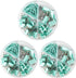 Paper Clips and Binder Clips Set, 3 Pack, 216 pcs, Cute Green Metal Assorted Sized Binders with Push Pins