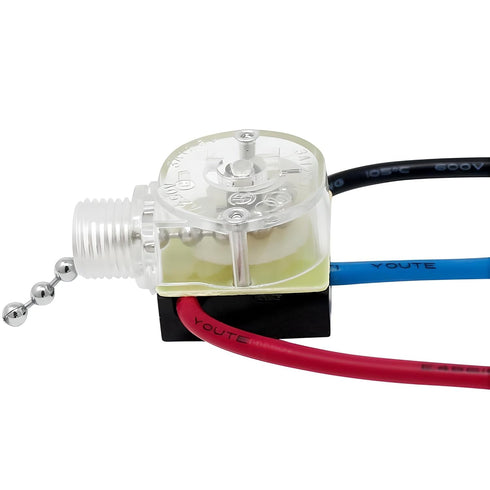 ZE-110 3 3 2 3A125VAC 6A250VAC Wire Ceiling Fan Light Switch Way Circuit Pull Chain Replacement Repair Kit for Fans