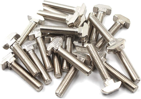 T Bolt Set Screw Bolt Fastener Tool for T-Slotted Aluminum Extrusion, Nickel Plated Carbon Steel 40 Series M8X16mm (30