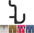 80pcs J-Shaped Pegboard Hooks for Garage Tool Storage Heavy Duty Black Plastic Peg Hooks for Peg Board Wall Hanging