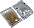 PABCK 100 Pack Clear Front Resealable Mylar Bags, 8.5x14cm, Heat Seal Aluminum Foil for Food Storage