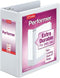 Cardinal 17810 Performer ClearVue Slant-D Ring Binder, 4-Inch Capacity, 11 x 8 1/2, White