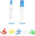 300 Bulb 3mm 5mm 2 5 Adeept Pieces Clear LED Diodes, Light Emitting Diodes Lamp Pin Round Assorted Colors Kit