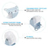 2" 4 Pack M5 198Lbs PATIKIL Rigid Caster Wheels, Silent Fixed Plate Casters with Screws Load Capacity for Furniture