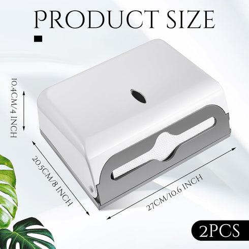 Yaomiao 2 Commercial 10.6" 4" 8", Pcs Paper Towel Dispenser Wall Mount, Paper Towel Holder No Drilling or Screws
