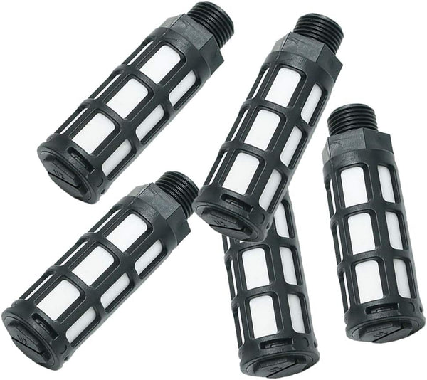 Beduan Pneumatic Air Compressor Muffler Fitting, 3/4" NPT Compressed Exhaust Silencer, Pack of 5