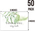 TENTADO (Set 50) 4" 6" Thank You Postcards, Blank with Mailing Side, thank you cards for Wedding, Baby or Bridal