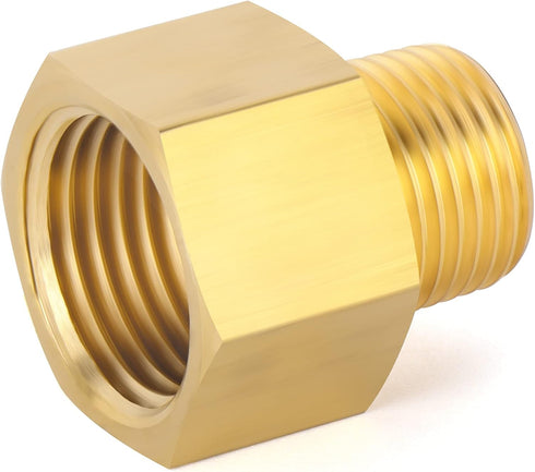 GASHER 2PCS Brass Pipe Fitting, Reducer Adapter, 1/8-Inch Male x 1/4-Inch Female Pipe