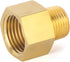 GASHER 2PCS Brass Pipe Fitting, Reducer Adapter, 1/8-Inch Male x 1/4-Inch Female Pipe