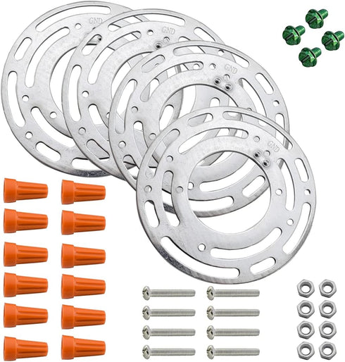 4 Pack Universal Light Crossbar Kit, Ceiling Light Fixture Mounting Bracket with Ground Screw for Wall Light Mounting