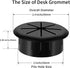 Desk Grommet 2 Inch 2PCS Flexible Desk Hole Cover for Cables, Desktop Equipment Wiring Management Cord Hole Cover for