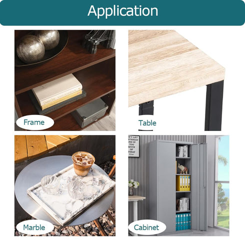 U Shape Edge Banding, Self-Adhesive Edge Trim for Plywood, Furniture, Cabinets, Black, 20Ft