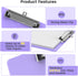 Set of 6 Extra Large 11x17 Clipboards, Plastic Drawing Boards with Horizontal & Vertical Low Profile Clip for Art
