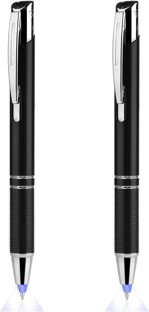Penyeah Pen with Light, LED Lighted Tip Pen for Writing in the Dark, 2 Pack with Refills - Blue