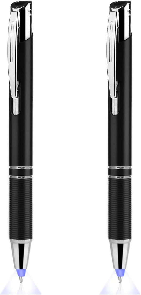 Penyeah Pen with Light, LED Lighted Tip Pen for Writing in the Dark, 2 Pack with Refills - Blue