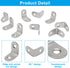 MangoOrder 20 Pack 90 1x1x0.6 Inch Degree Bracket, Stainless Steel Corner Braces with Screws, Heavy Duty L Bracket