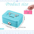 Xosjska 4 4.5 3.3 2 Inch Set Pieces Small Money Box with Lock and Slot x x Metal Cash Box with Key Lock Metal Cash Boxs