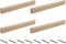 4PCS Wooden Pull Handle, Solid Wood Dresser Closet Wardrobe Door Pull,Cupboard Cabinet