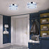 Modern Mini Led Chandelier Semi Flush Mount Crystal Lighting Ceiling Crystal Lamp for Bedrooms Dinning Rooms